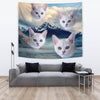 Burmilla Cat On Mountain Print Tapestry-Free Shipping