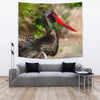 Black Stork Bird Print Tapestry-Free Shipping