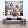 Cute Clumber Spaniel Print Tapestry-Free Shipping