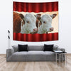 Cute Hereford cattle (cow) Print Tapestry-Free Shipping