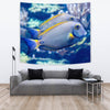 Grey And Yellow Tang Fish Print Tapestry-Free Shipping