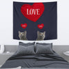 Chartreux Cat Love Print Tapestry-Free Shipping