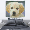 Golden Retriever Puppy Art Print Tapestry-Free Shipping