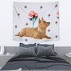 Australian Terrier With Rose Print Tapestry-Free Shipping