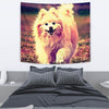 Cute Pomeranian Dog Cartoon Art Print Tapestry-Free Shipping