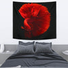 Red Siamese Fighting Fish (Betta Fish) Print Tapestry-Free Shipping