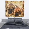 Bullmastiff Dog Print On Tapestry-Free Shipping