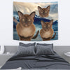 Burmese Cat Print Tapestry-Free Shipping