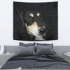 Black Saluki Dog Print Tapestry-Free Shipping