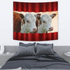 Cute Hereford cattle (cow) Print Tapestry-Free Shipping