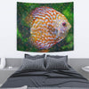 Discus Fish Floral Print Tapestry-Free Shipping