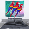 Scarlet Macaw Parrot Print Tapestry-Free Shipping