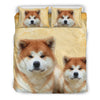 Cute Akita Dog Print Bedding Set- Free Shipping