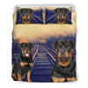 Rottweiler Dog Print Bedding Set- Free Shipping