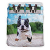 Boston Terrier Print Bedding Set- Free Shipping