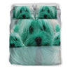 Cute Yorkie Lite Green Print Bedding Set-Free Shipping