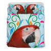 red and green macaw Parrot Print Bedding Sets-Free Shipping