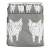 Middle White Pig Print Bedding Sets-Free Shipping