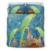 Rose Ringed Parakeet Bird Print Bedding Set- Free Shipping