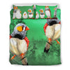 Zebra Finch Bird Print Bedding Set-Free Shipping