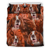 Cute Irish Red and White Setter Print Bedding Set- Free Shipping