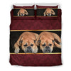 Bullmastiff Print On Red Bedding Sets-Free Shipping