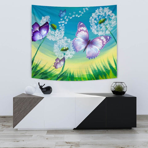 Butterfly Print Tapestry-Free Shipping