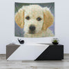 Golden Retriever Puppy Art Print Tapestry-Free Shipping