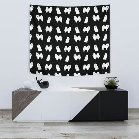 American Eskimo Dog Pattern Print Tapestry-Free Shipping