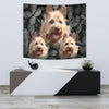 Australian Terrier On Black Print Tapestry-Free Shipping