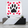 Dog Paws Love Print Tapestry-Free Shipping