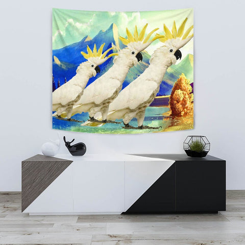 Lovely Cockatoo Parrot Print Tapestry-Free Shipping