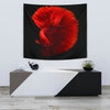 Red Siamese Fighting Fish (Betta Fish) Print Tapestry-Free Shipping