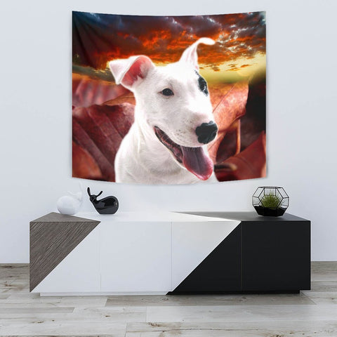 Cute Bull Terrier Print Tapestry-Free Shipping