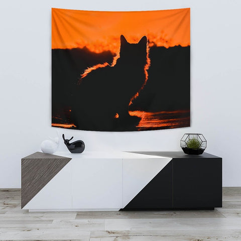 Amazing Cat Shadow Print Tapestry-Free Shipping