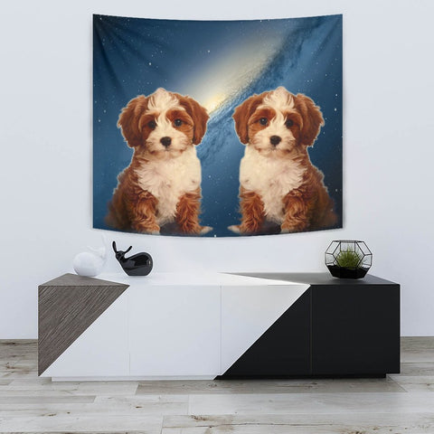 Cute Cavapoo Print Tapestry-Free Shipping