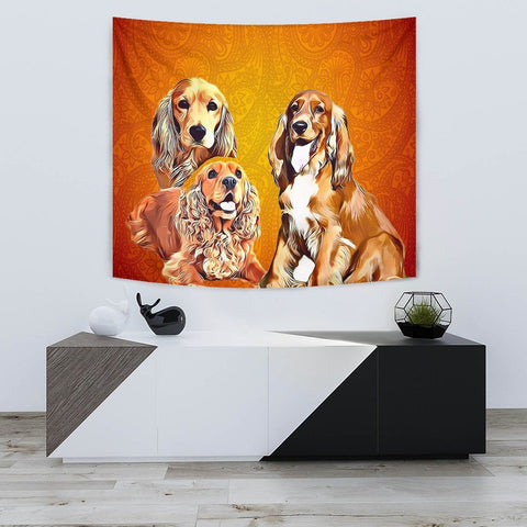 Cocker Spaniel Print Tapestry-Free Shipping