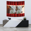 Cute Hereford cattle (cow) Print Tapestry-Free Shipping