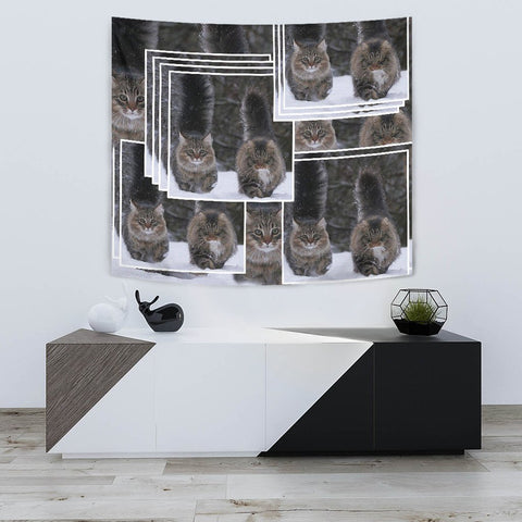 Norwegian Forest Cat Print Tapestry-Free Shipping