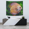 Discus Fish Floral Print Tapestry-Free Shipping