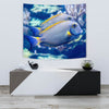 Grey And Yellow Tang Fish Print Tapestry-Free Shipping