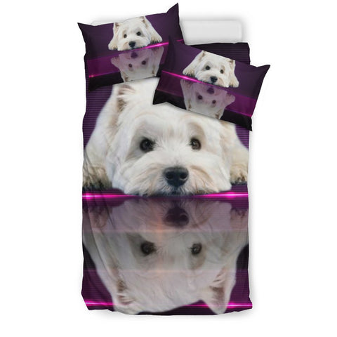 Cute West Highland White Terrier (Westie) Dog Print Bedding Set-Free Shipping
