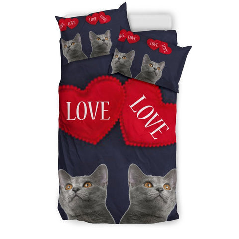 Chartreux Cat Love Print Bedding Sets-Free Shipping