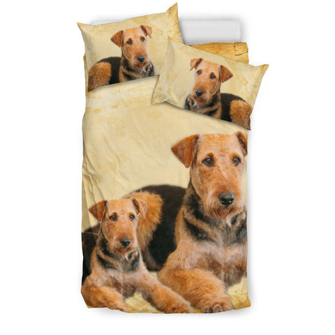 Airedale Terrier Print Bedding Set- Free Shipping