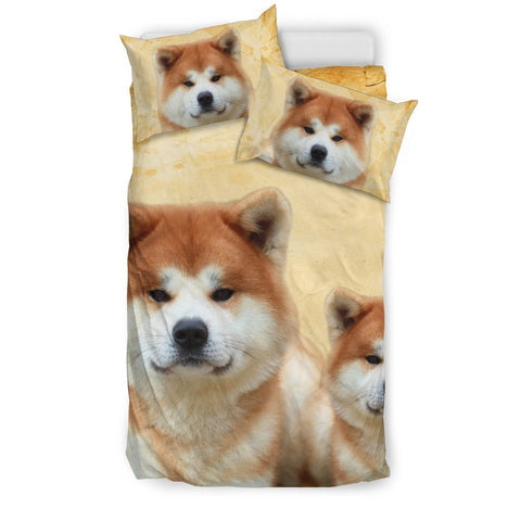 Cute Akita Dog Print Bedding Set- Free Shipping