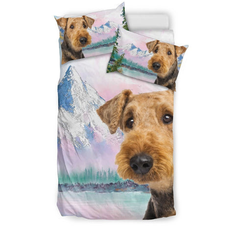 Cute Airedale Terrier Print Bedding Set- Free Shipping