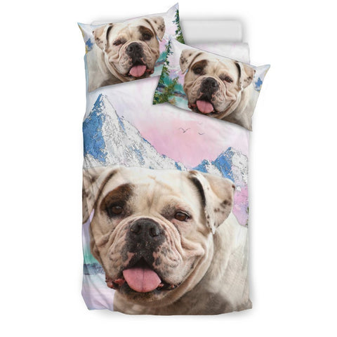 American Bulldog Print Bedding Set- Free Shipping