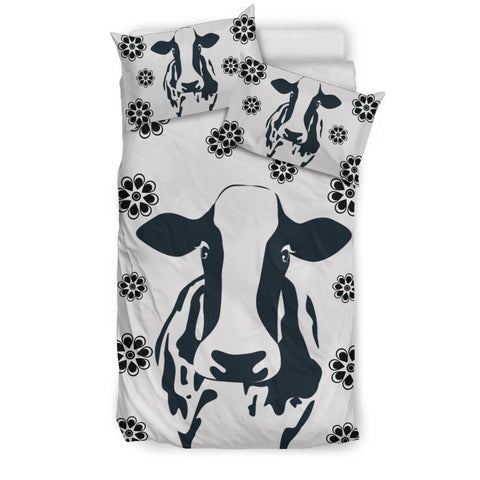 Cow With Flowers Print Bedding Sets-Free Shipping