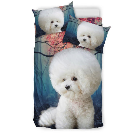 Cute Bichon Frise Print Bedding Set- Free Shipping