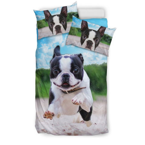 Boston Terrier Print Bedding Set- Free Shipping